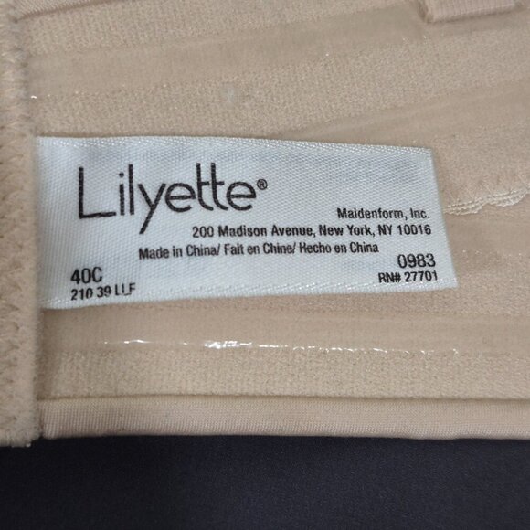 40C Lilyette 983 Push Up Strapless Underwire Bra Nude - Picture 4 of 5